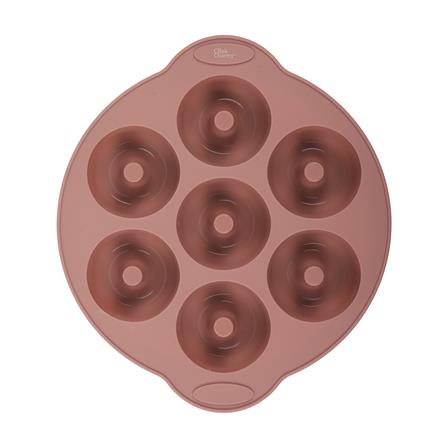ถาดพิมพ์กลม 7 หลุม COOK CHARMY 31x26.8 ซม. สีน้ำตาลเบจ_1