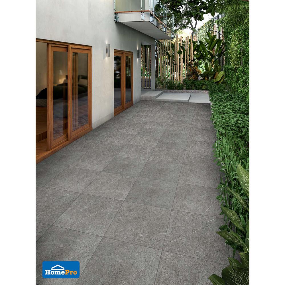 กระเบื้องพื้นพอร์ซเลน  16x16 นิ้ว COTTO เวนอม เทาเข้ม PM 0.96M2