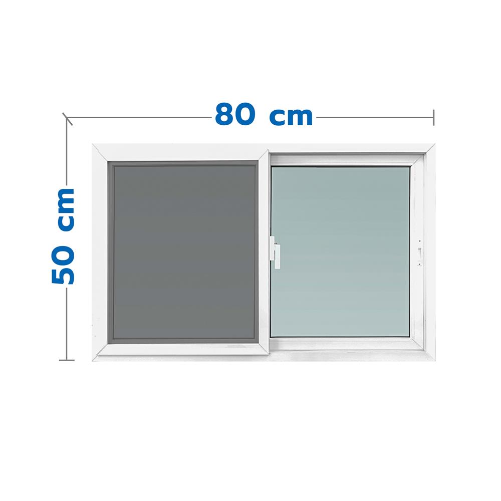 หน้าต่างบานเลื่อน UPVC S-S มุ้ง WINDOW ASIA 80X50 ซม. สีขาว