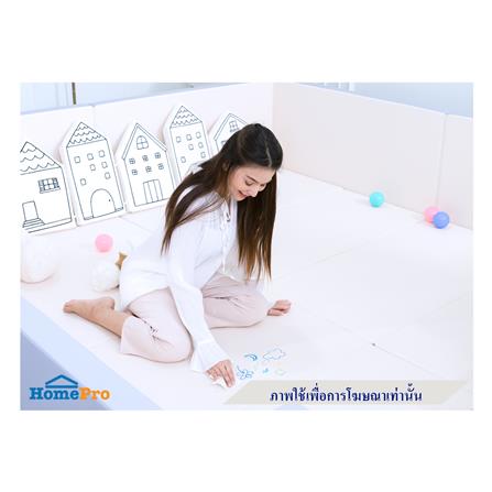 คอกกั้นเด็ก GEKO ไซซ์ L หนัง SILICONE สีเทา/ขาว_7