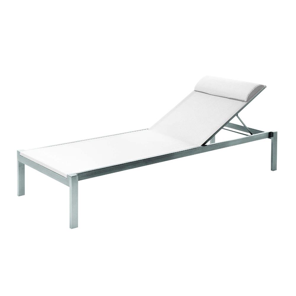 เตียงริมสระ MODERN OUTDOOR TAJI สีขาว