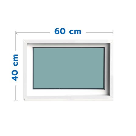 ช่องแสงหน้าต่าง UPVC WINDOW ASIA 60x40 ซม. สีขาว