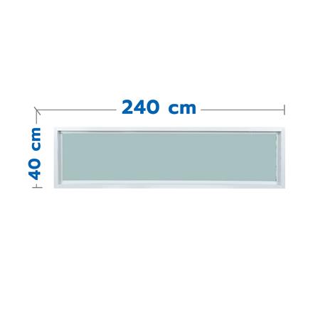 ช่องแสงประตู UPVC WINDOW ASIA 240x40 ซม. สีขาว