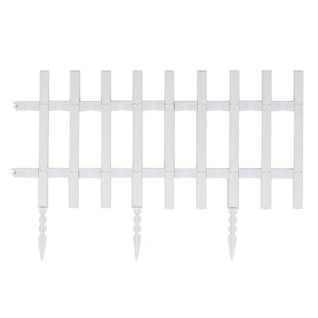 รั้วพลาสติกปักพื้น SPRING ปลายตรง 30 ซม. สีขาว_1