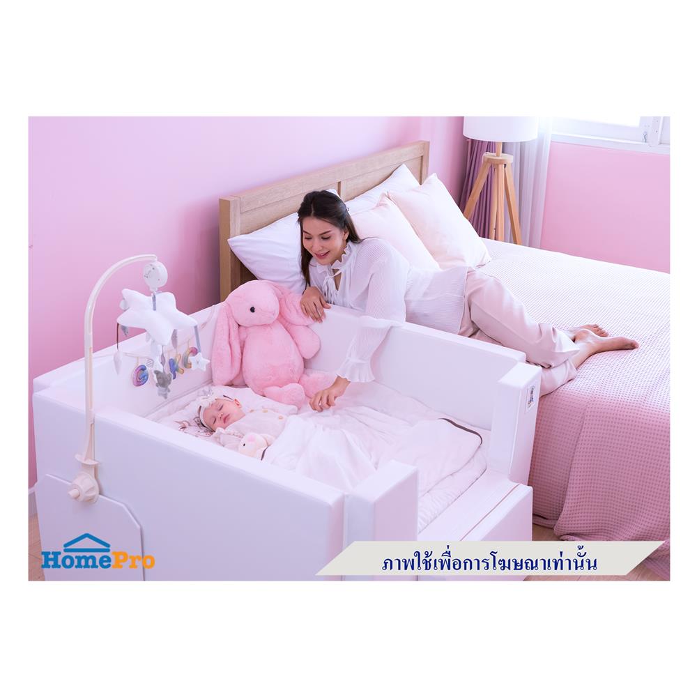 คอกกั้นเด็ก GEKO ไซซ์ S หนัง PU สีเทา/ขาว