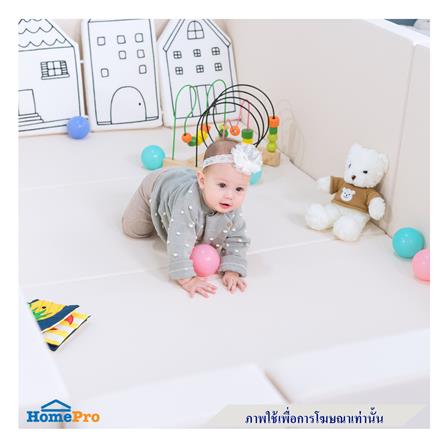 คอกกั้นเด็ก GEKO ไซซ์ S หนัง PU สีเทา/ขาว_9