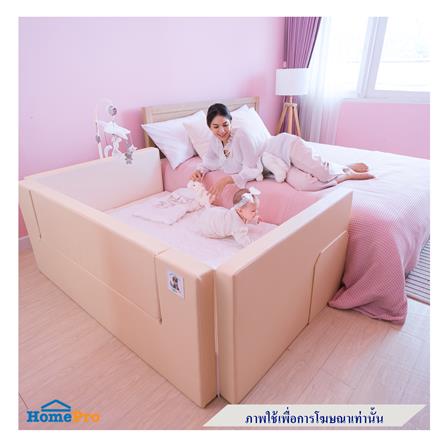 คอกกั้นเด็ก GEKO 5 ฟุต หนัง PU สีเทา/ขาว_4