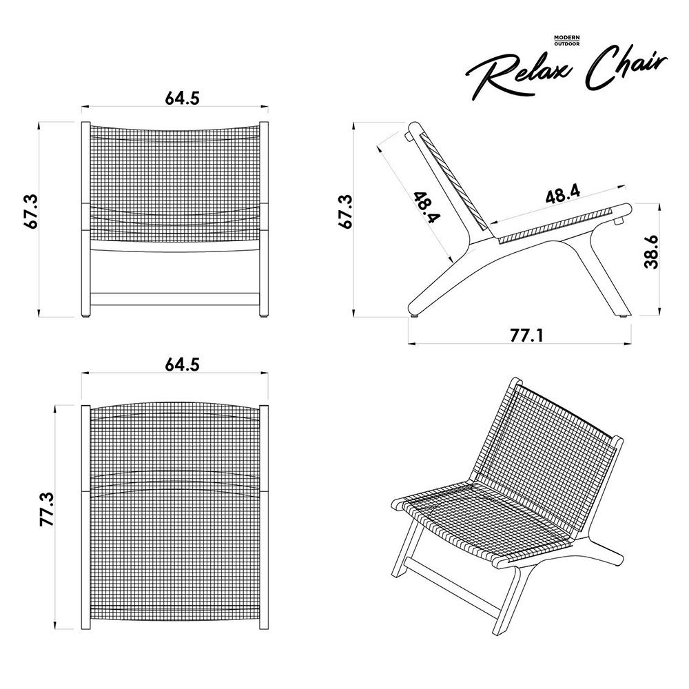 เก้าอี้ MODERN OUTDOOR RELAX NATURAL