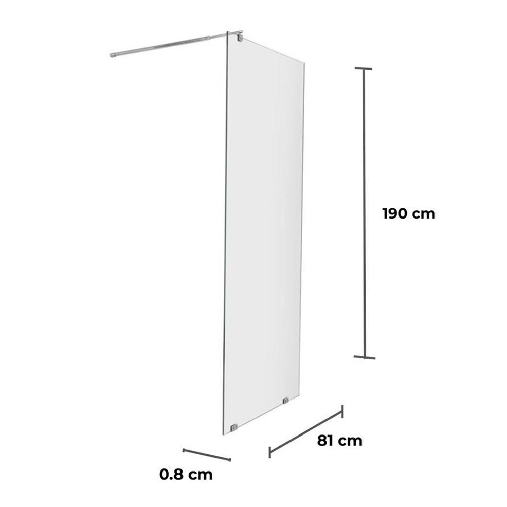 ฉากกั้นอาบน้ำ MOYA L08P 80 ซม.