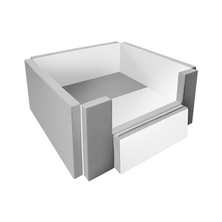 คอกกั้นเด็ก GEKO ไซซ์ S หนัง SILICONE สีเทา/ขาว