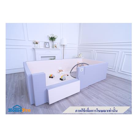 คอกกั้นเด็ก GEKO ไซซ์ M หนัง SILICONE สีเทา/ขาว_3