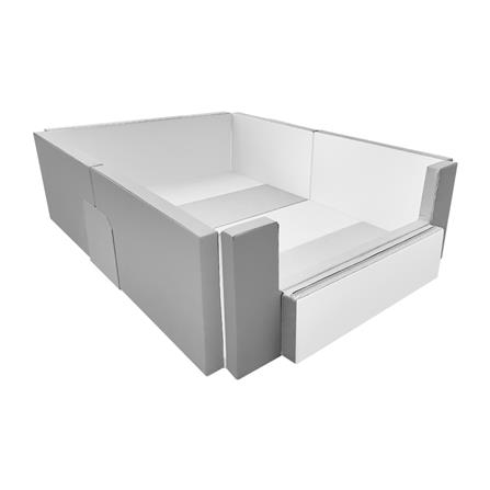 คอกกั้นเด็ก GEKO 5 ฟุต หนัง SILICONE สีเทา/ขาว