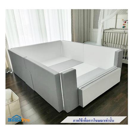 คอกกั้นเด็ก GEKO 5 ฟุต หนัง SILICONE สีเทา/ขาว_2