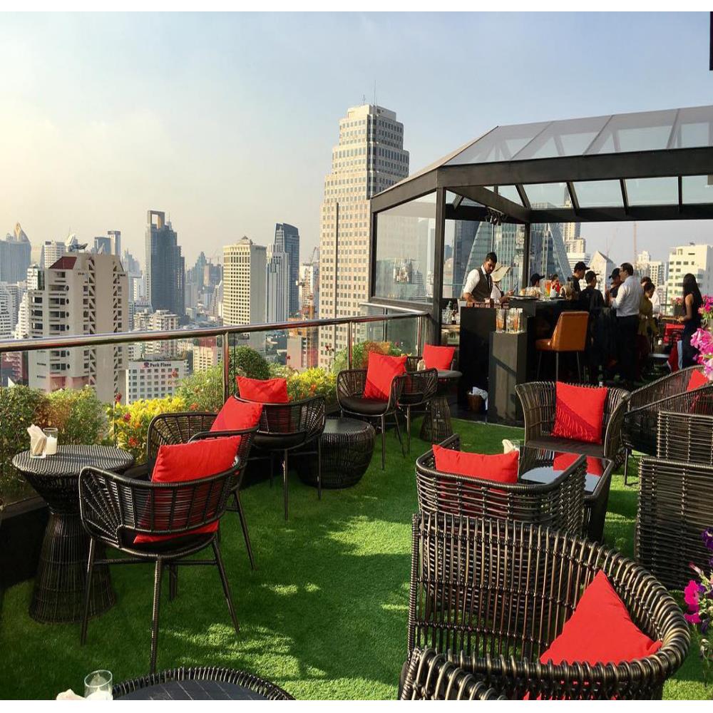 โต๊ะหวายเทียม MODERN OUTDOOR PLANTA สีดำ