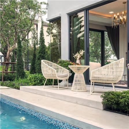 โต๊ะหวายเทียม MODERN OUTDOOR PLANTA สีแดง_1