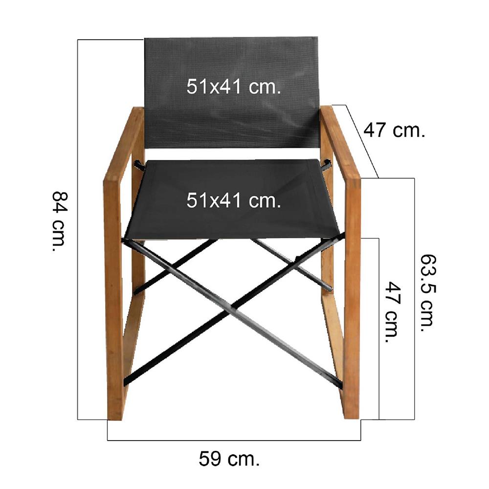 เก้าอี้ MODERN OUTDOOR PARC DIRECTOR สีดำ
