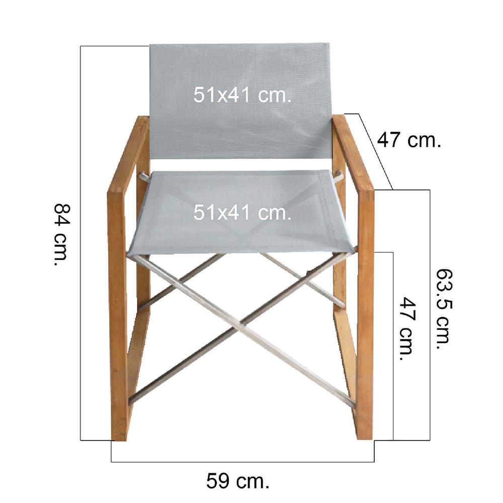 เก้าอี้ MODERN OUTDOOR PARC DIRECTOR สีเทา
