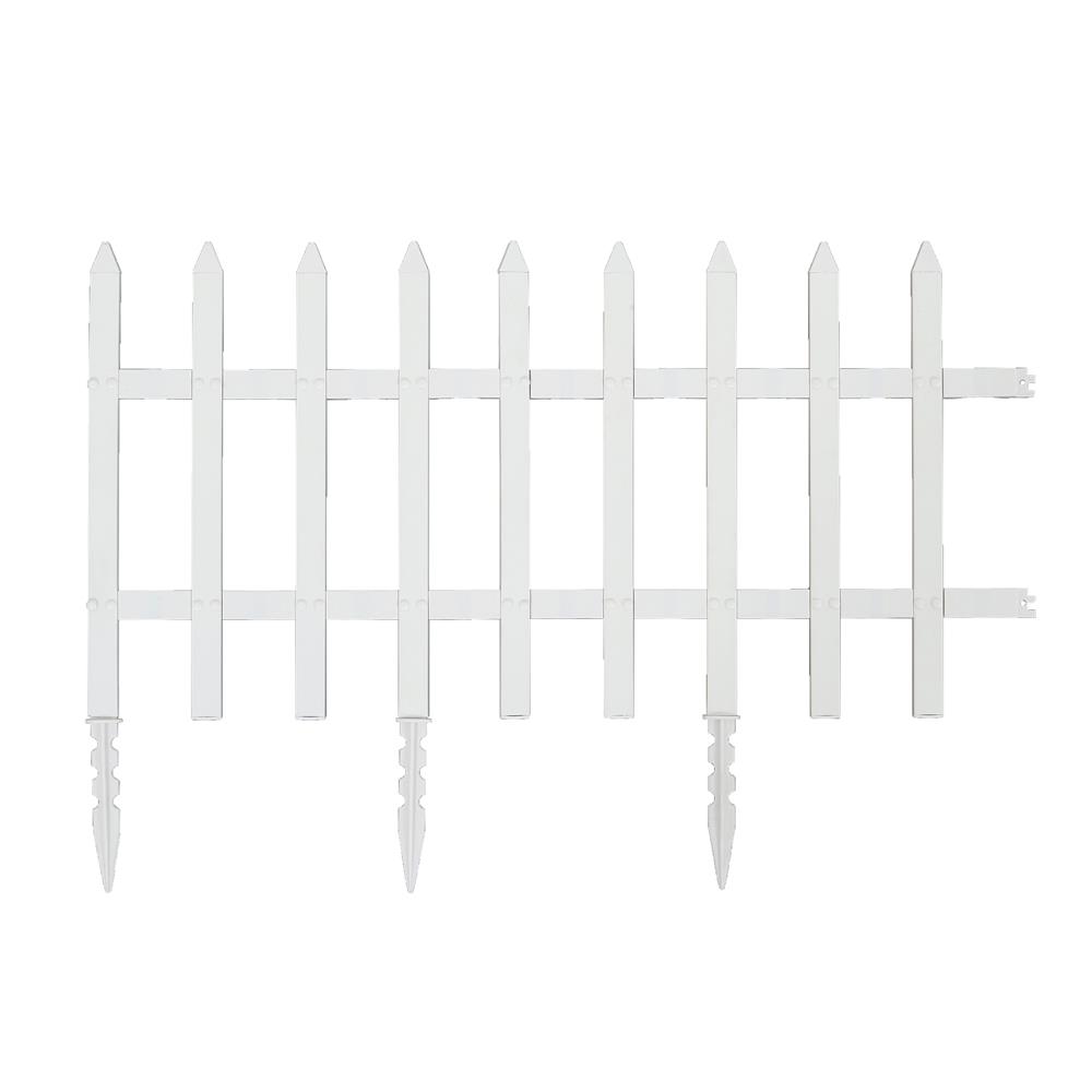 รั้วพลาสติกปักพื้น SPRING ปลายแหลม 30 ซม. สีขาว