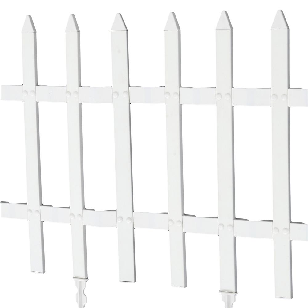 รั้วพลาสติกปักพื้น SPRING ปลายแหลม 30 ซม. สีขาว