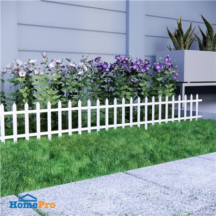 รั้วพลาสติกปักพื้น SPRING ปลายแหลม 30 ซม. สีขาว