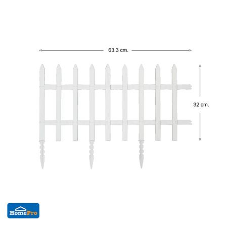 รั้วพลาสติกปักพื้น SPRING ปลายแหลม 30 ซม. สีขาว_5