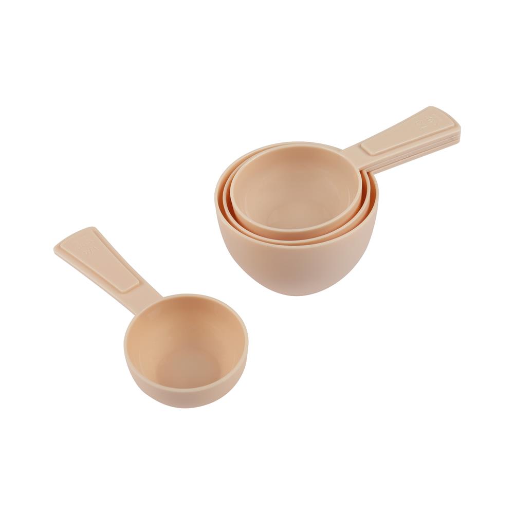 ชุดถ้วยตวงพลาสติก COOK CHARMY สีเบจ แพ็ก 4 ชิ้น