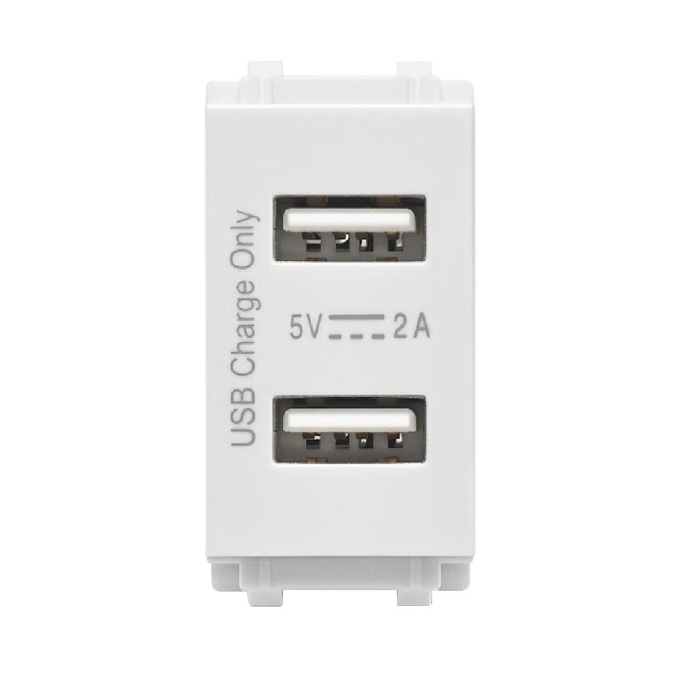 เต้ารับ USB PHILIPS 1 ช่อง LEAF 2 แอมแปร์ สีขาว