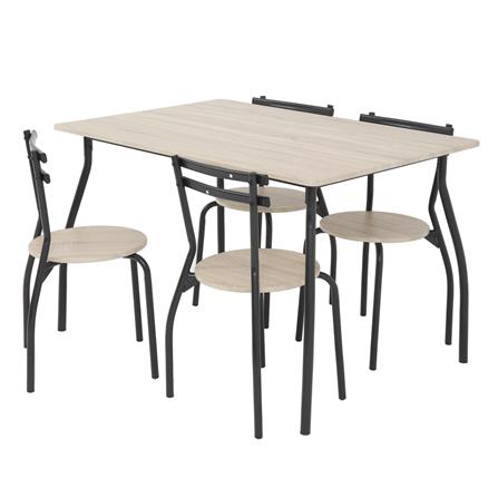 ชุดโต๊ะอาหาร 4 ที่ FURDINI KYLER สี LIGHT OAK_0