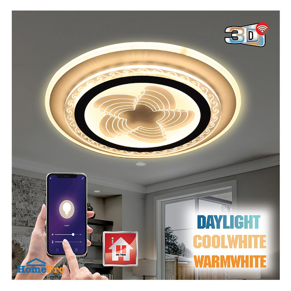 ไฟเพดาน LED HI-TEK HFIL155DCW 19 นิ้ว 55 วัตต์ DAYLIGHT/COOL WHITE/WARM WHITE สีขาว