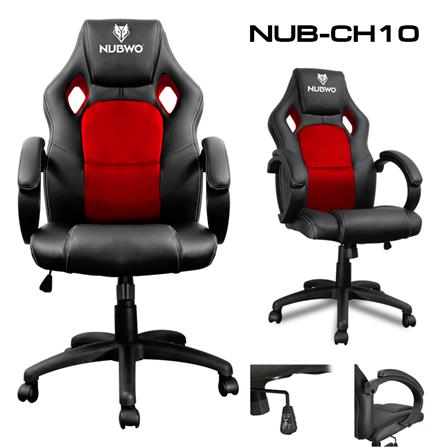 เก้าอี้เกมมิ่ง NUBWO NBCH-10 สีดำ/แดง_4
