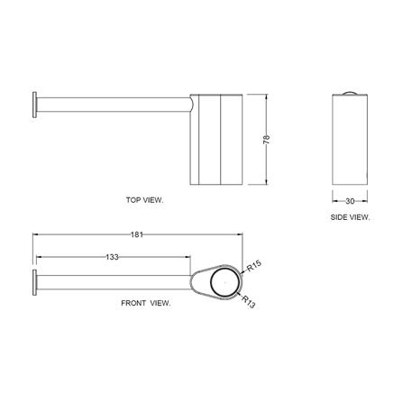 ที่ใส่กระดาษ HAFELE 485.80.001 สีดำ_1