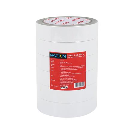 เทปกาว 2 หน้า บาง PACK IN 24 มม. x 18 ม. แพ็ก 6 ชิ้น_1