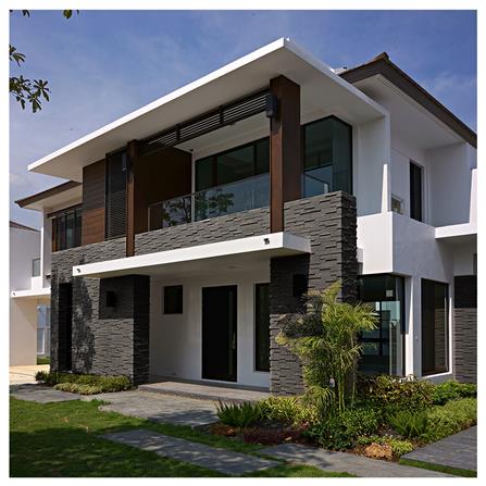 กระเบื้องดินเผา 5x20 นิ้ว KENZAI ทัสคานี่ สโตน แบล็คเพิร์ล 8P_1