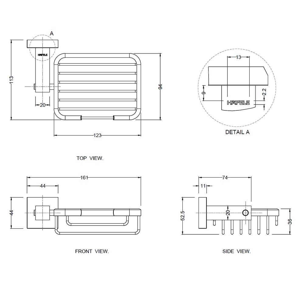 ที่ใส่สบู่ HAFELE 499.98.301 สเตนเลส