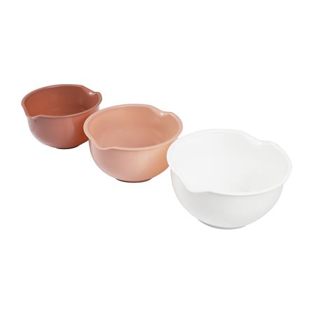 ชุดชามกันลื่น COOK CHARMY สีน้ำตาลแดง/ชานม/ขาว แพ็ก 3 ชิ้น_1