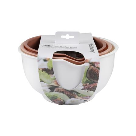 ชุดชามกันลื่น COOK CHARMY สีน้ำตาลแดง/ชานม/ขาว แพ็ก 3 ชิ้น_2