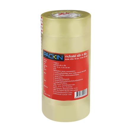 เทปใส PACK IN 18 มม. x 36 หลา แพ็ก 6 ชิ้น_1