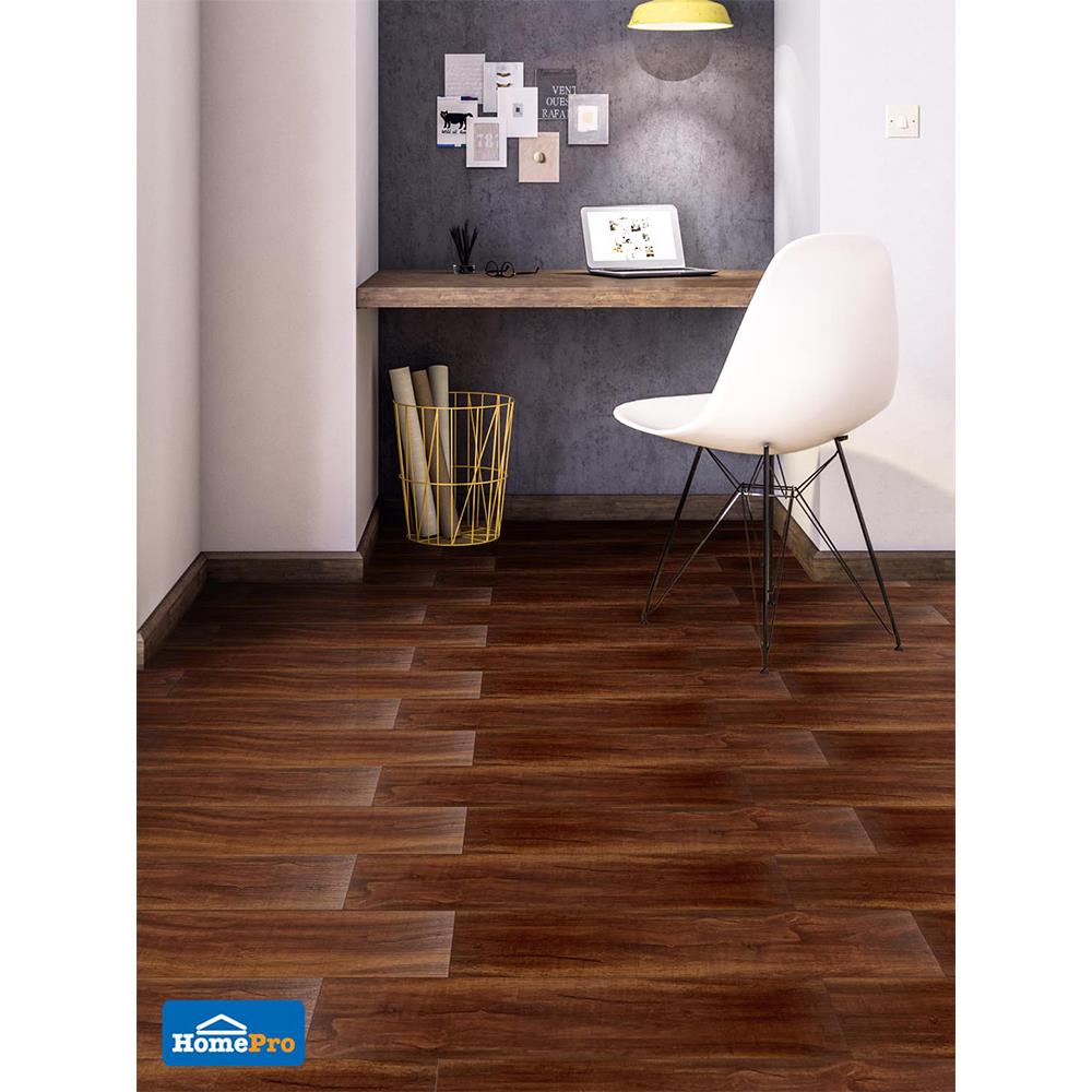 กระเบื้องยางหลังกาว 15.24x91.44 ซม. DURAGRES โทรเรนท บราวน์