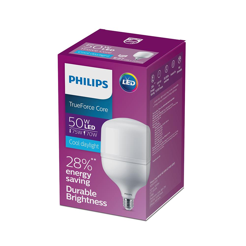 หลอด LED PHILIPS TRUEFORCE CORE 50 วัตต์ COOLDAYLIGHT E27