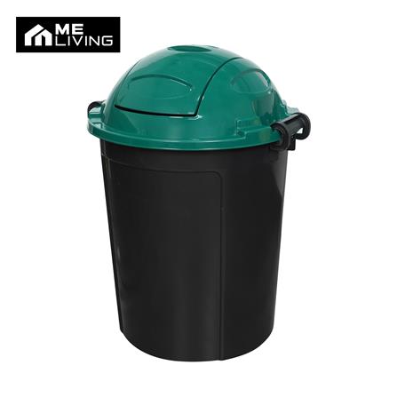 ถังขยะกลมฝาสวิง ME LIVING DUST 62 ลิตร สีดำฝาเขียว_0