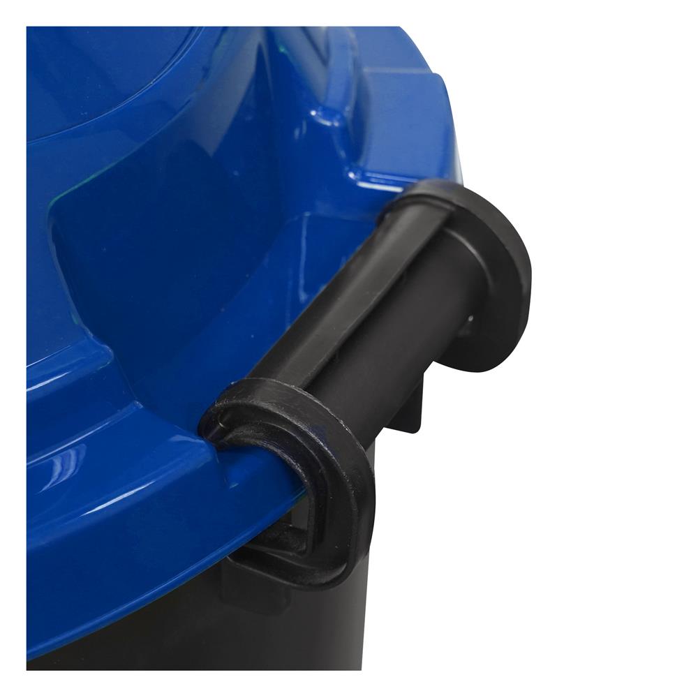 ถังขยะกลมฝาสวิง ME LIVING DUST 62 ลิตร สีดำฝาน้ำเงิน