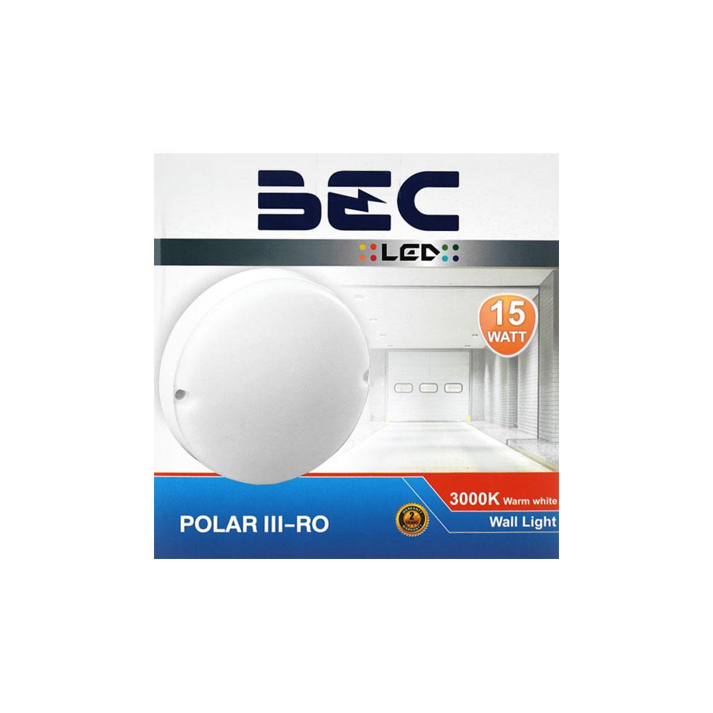 ไฟผนังภายนอก LED BEC POLAR-RO 15 วัตต์ WARM WHITE สีขาว