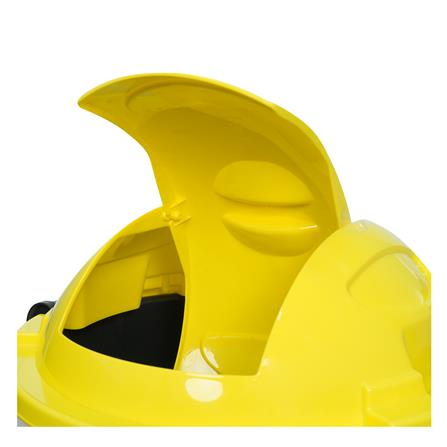 ถังขยะกลมฝาสวิง ME LIVING DUST 62 ลิตร สีดำฝาเหลือง_2