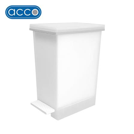 ถังขยะเหยียบ ACCO SAAN 20 ลิตร สีขาวขุ่น