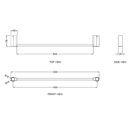 ราวแขวนผ้า HAFELE 485.80.006 สีดำ_1