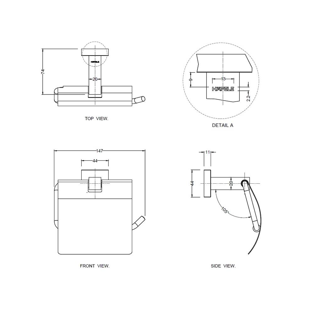 ที่ใส่กระดาษ HAFELE 499.98.302 สเตนเลส