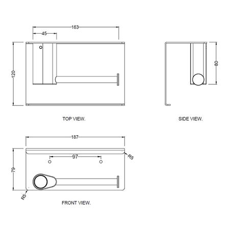 ที่ใส่กระดาษ HAFELE 485.80.003 สีดำ_1