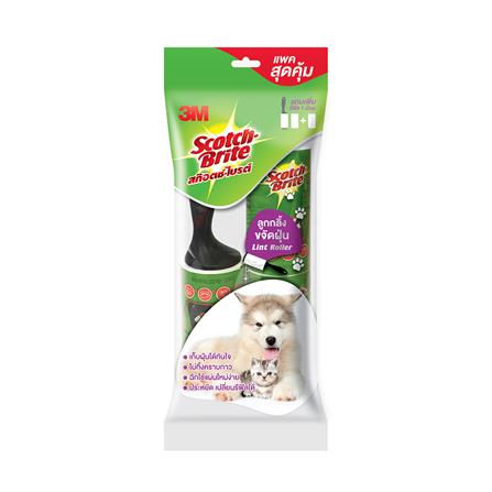 ลูกกลิ้งขจัดฝุ่น SCOTCH-BRITE 30 แผ่น ฟรีกระดาษ 1 ม้วน