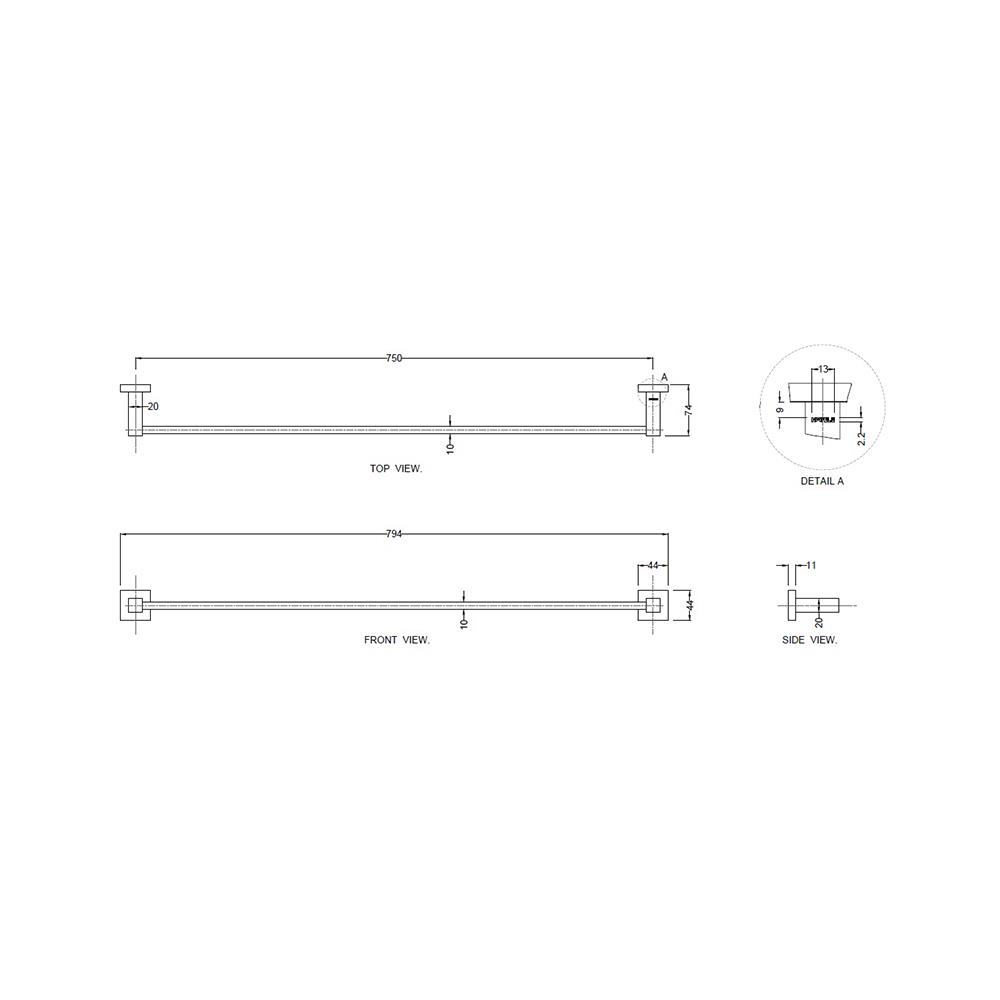 ราวแขวนผ้า HAFELE 499.98.303 สเตนเลส