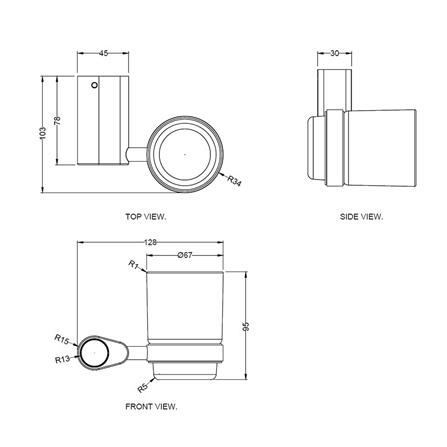 ที่ใส่แปรงพร้อมแก้ว HAFELE 485.80.005 สีดำ_1